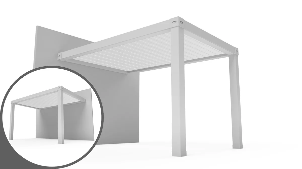 Carport wall — falhoz rögzített pergola kocsibeálló